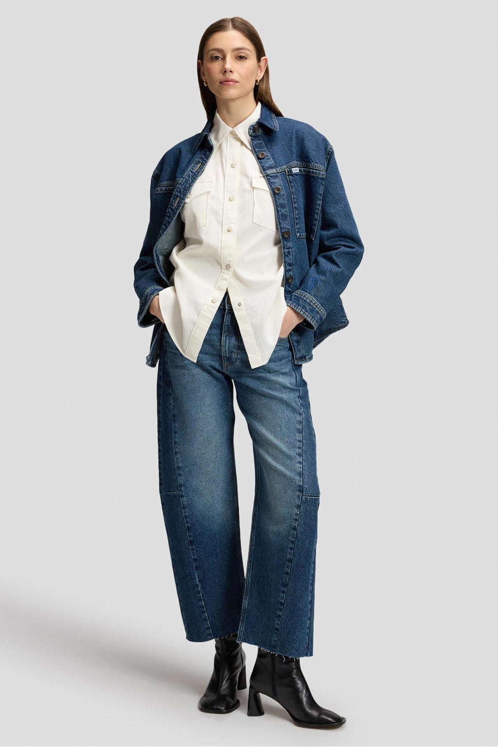 Lee Rider barrel jeans - donkerblauw