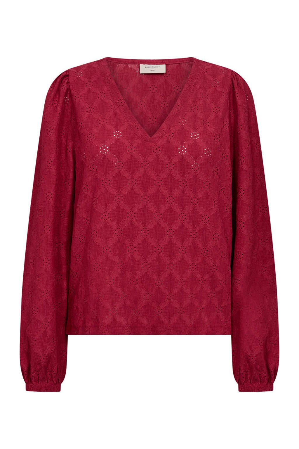 FREEQUENT top met broderie - rood