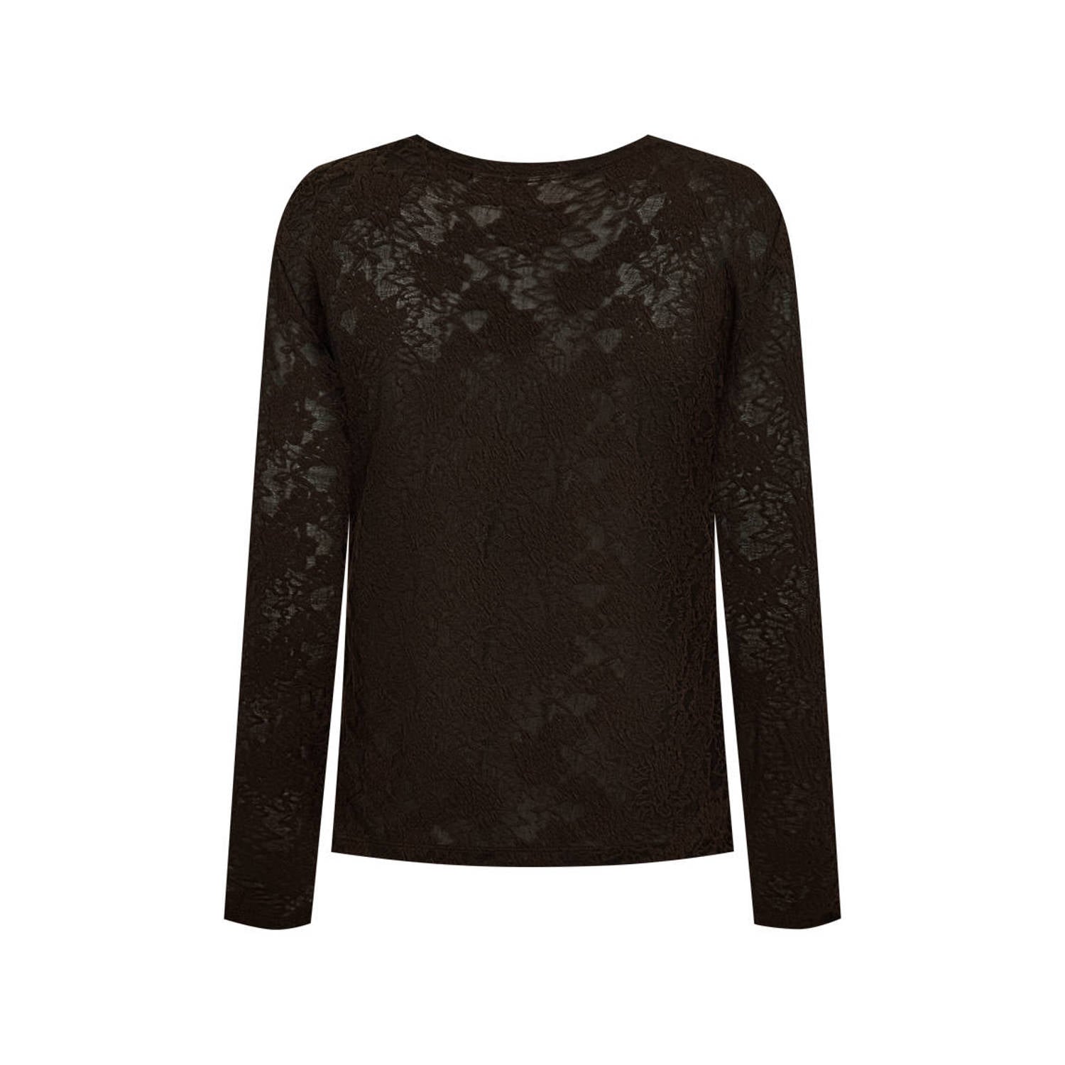 FREEQUENT kanten blouse zwart