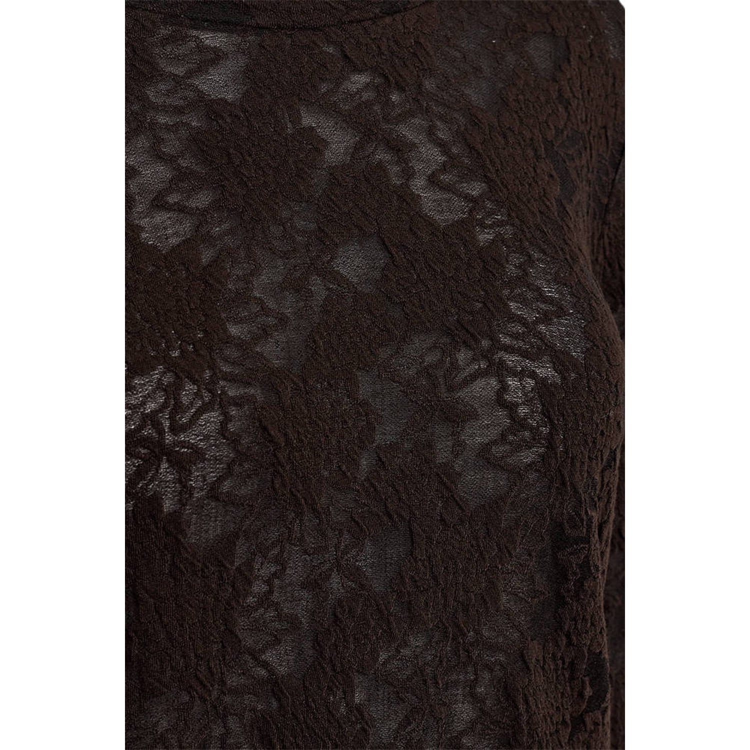 FREEQUENT kanten blouse zwart