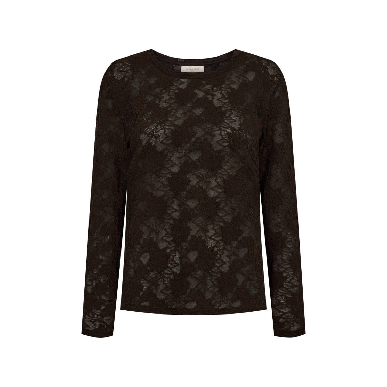 FREEQUENT kanten blouse zwart