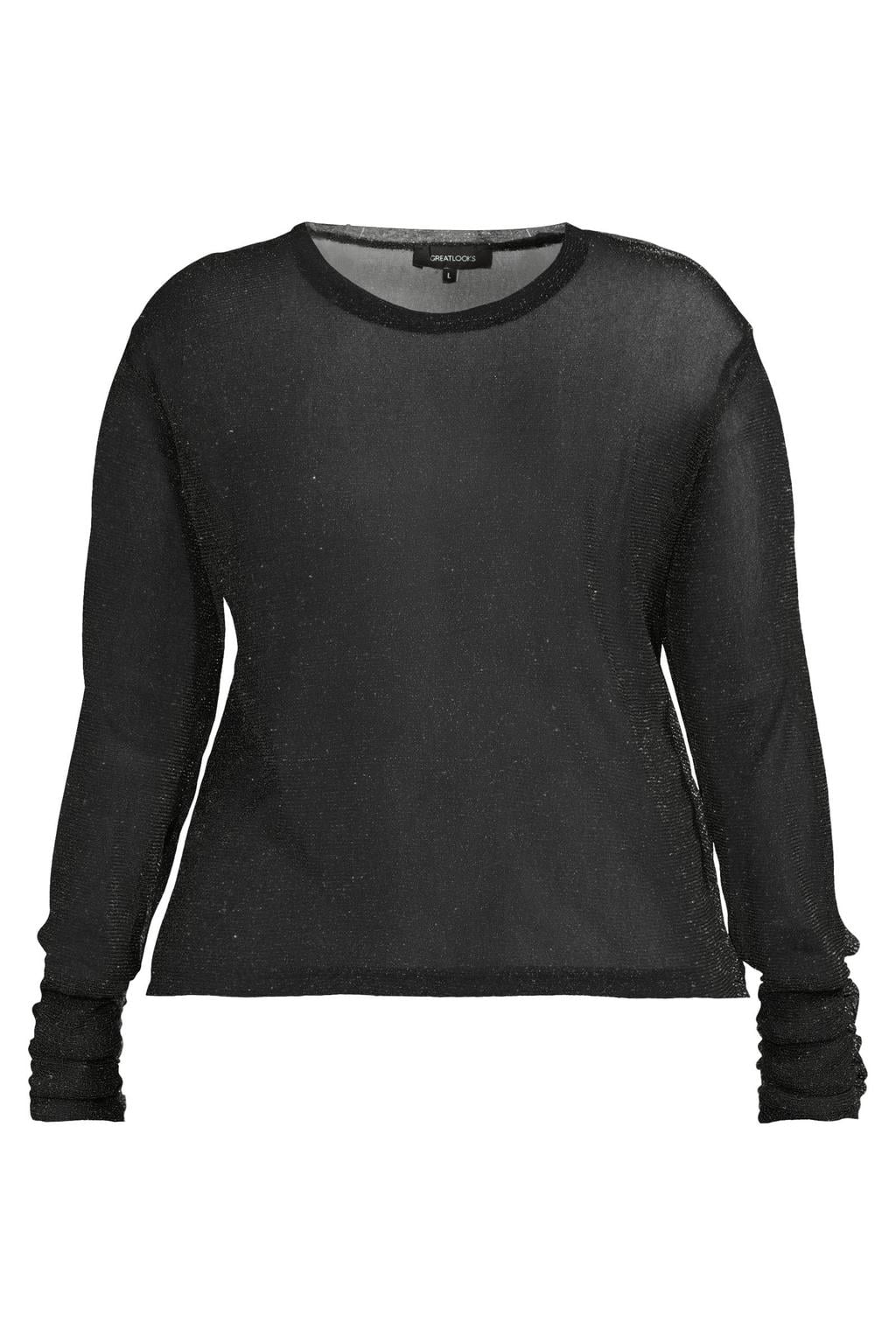 GREAT LOOKS top met lurex zwart