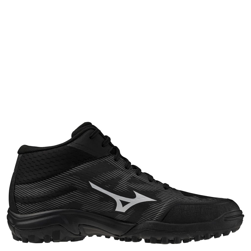 Zwart en witte heren Mizuno Lightning Select Outdoor hockeyschoenen - van imitatieleer/voering: mesh/voetbed: eva met veters