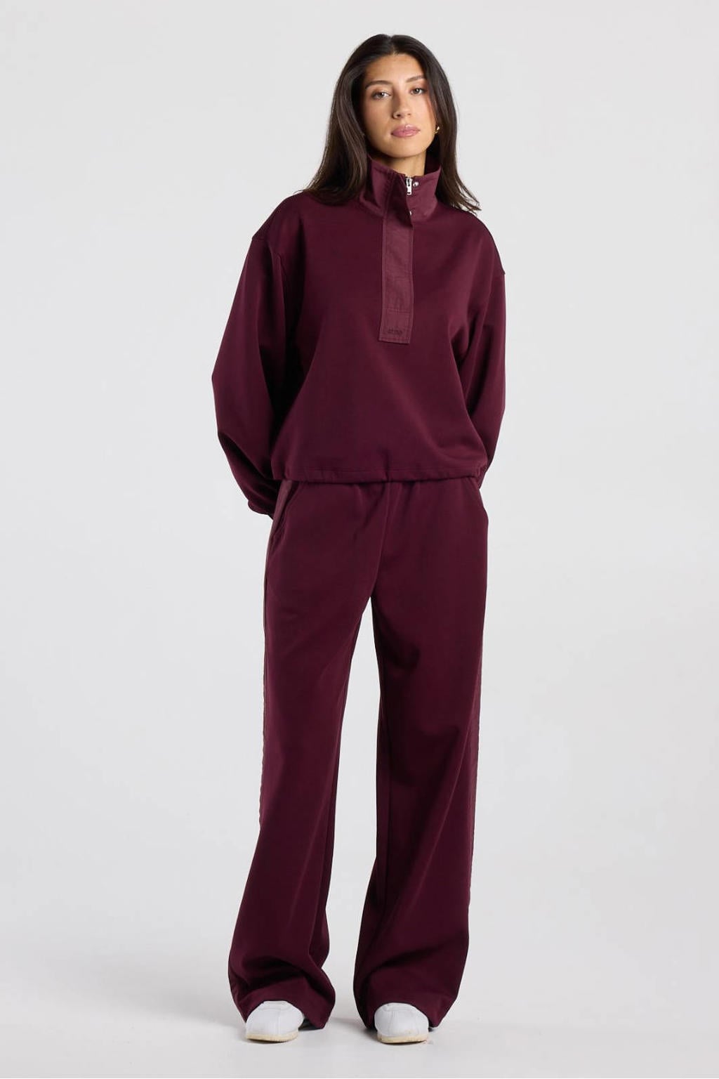 America Today straight leg casual broek - donkerrood