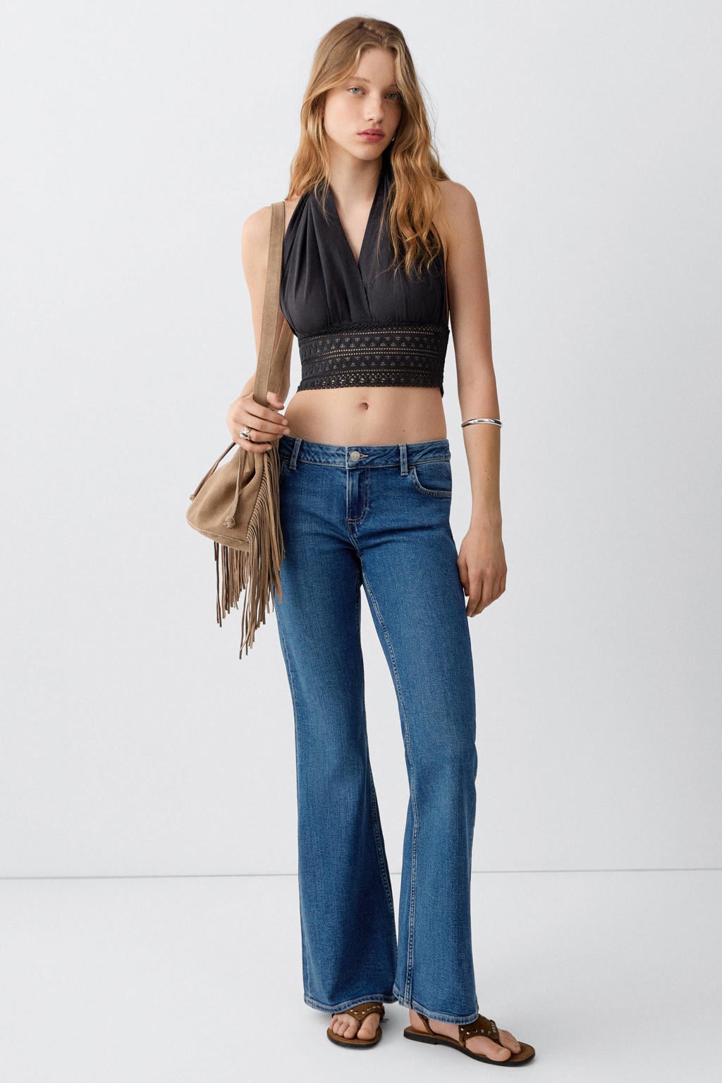 MANGO TEEN flared jeans - mediumblauw