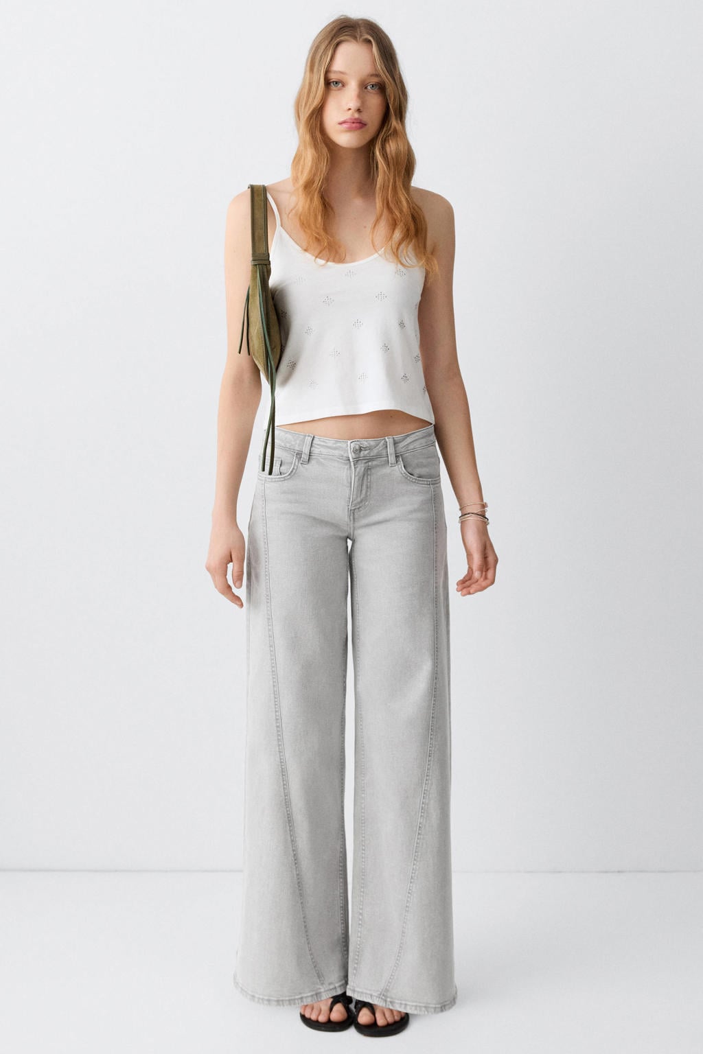 MANGO TEEN flared jeans - grijs