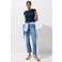 Mango regular waist mom jeans - middelblauw