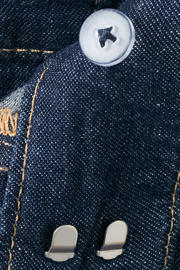 thumbnail: Mango denim loose fit regular waist jort - donkerblauw