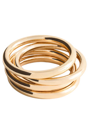 armband - set van 4 goudkleurig
