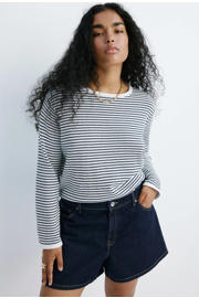 thumbnail: Mango regular fit denim short - donkerblauw