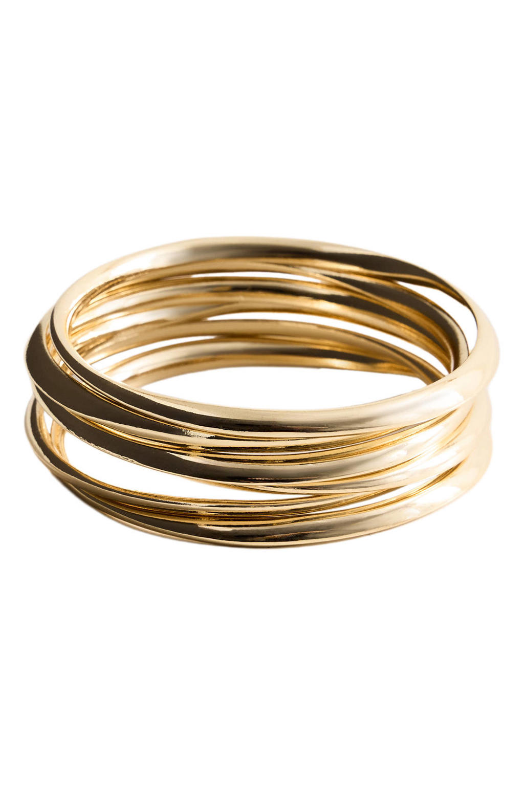Mango armband - set van 6 goudkleurig