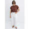 Mango high waist wide leg jeans - wit