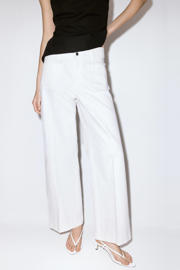 thumbnail: Mango high waist wide leg jeans - wit