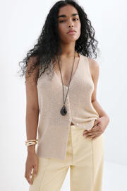 thumbnail: Mango wide leg jeans - geel