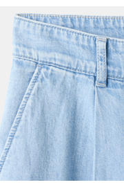 thumbnail: Mango regular fit high waist jorts met linnen - lichtblauw