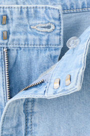 thumbnail: Mango regular fit high waist jorts met linnen - lichtblauw