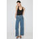 Mango high waist wide leg jeans - mediumblauw