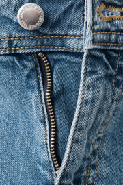 thumbnail: Mango high waist wide leg jeans - mediumblauw