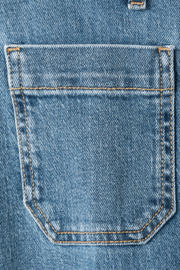 thumbnail: Mango high waist wide leg jeans - mediumblauw