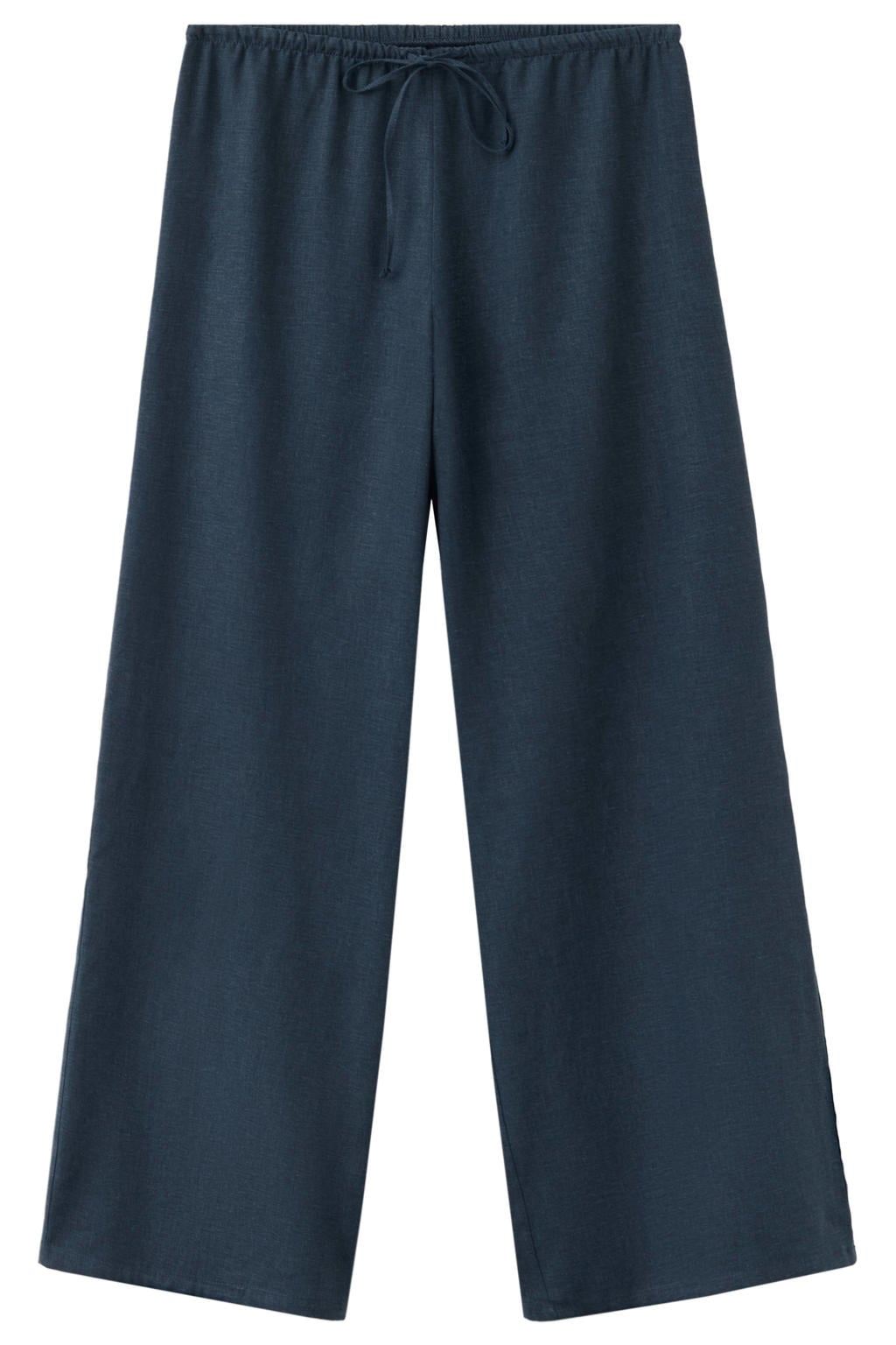 MANGO TEEN linnen casual broek - donkerblauw