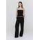 Mango wide leg broek - zwart