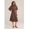 WE Fashion blousejurk met ceintuur - bruin