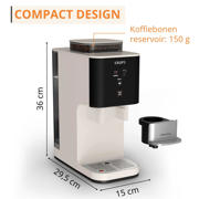 thumbnail: Krups  Coffee Crush SA4001 volautomatische espressomachine ivoor