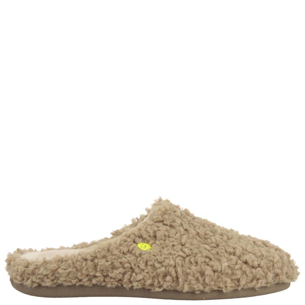Taupe dames Hot Potatoes pantoffels -