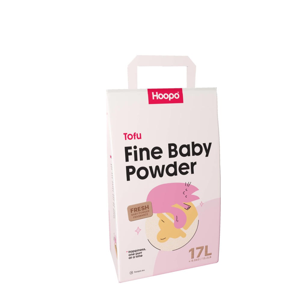 Hoopo Kattenbakvulling Tofu Babypoeder fine 17L