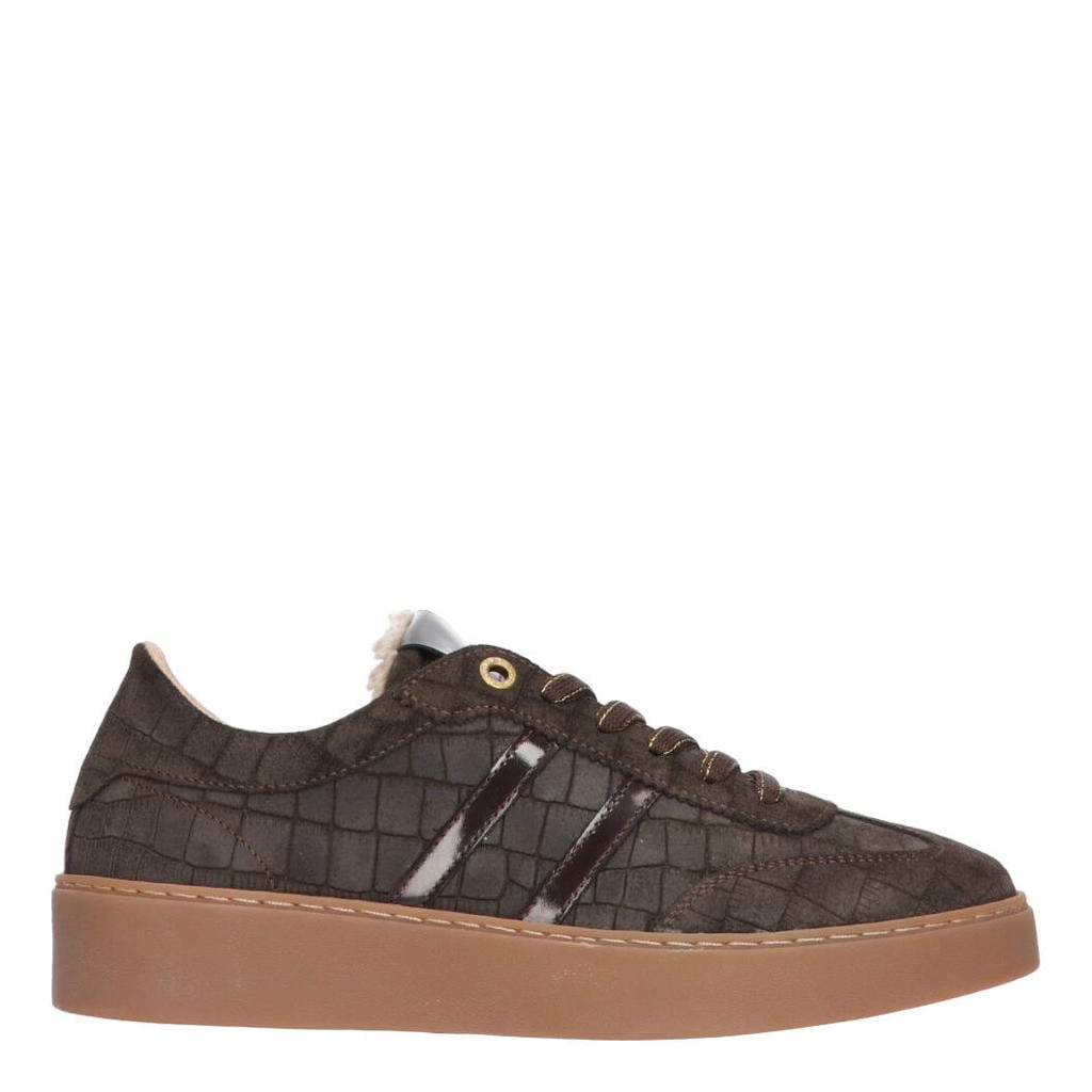 Donkerblauwe dames Tango Nynke 1-ao suède sneakers - met veters