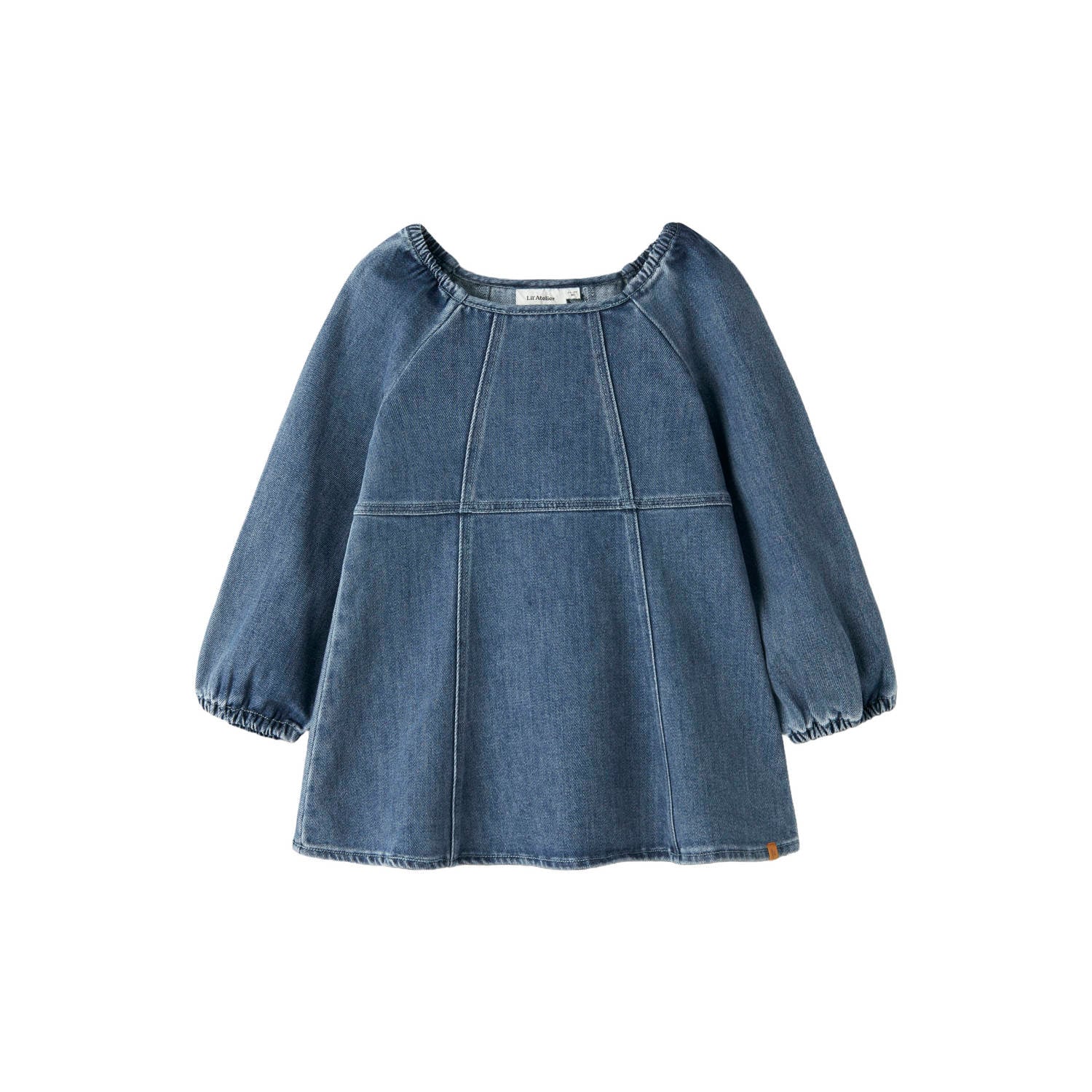 LIL' ATELIER MINI midi spijkerjurk donkerblauw