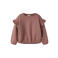 LIL' ATELIER MINI rechtvallende sweater met ruches - oudroze