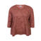 Zhenzi Plus Size gebloemde top - donkerrood