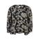 Zhenzi Plus Size gebloemde blouse - zwart