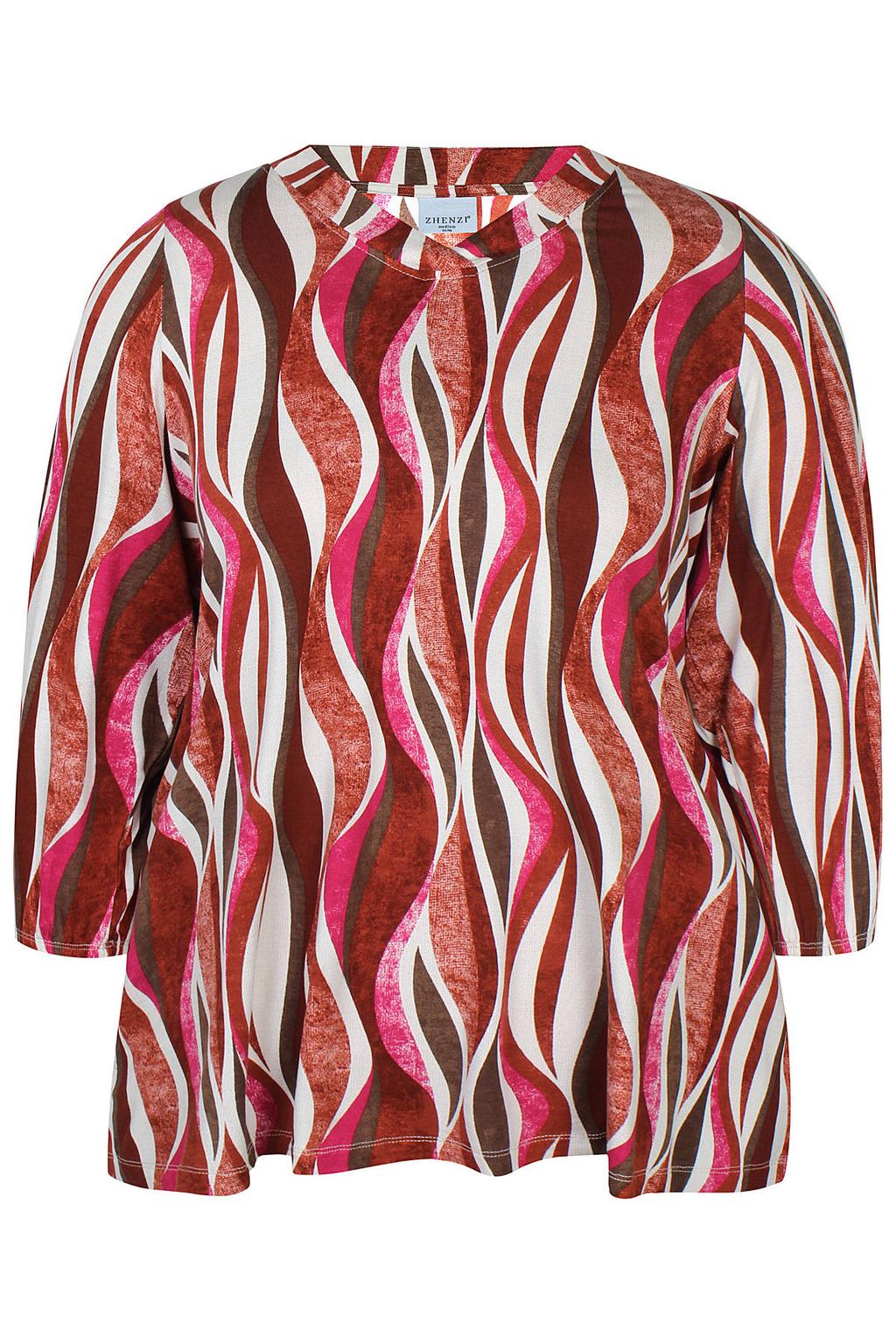 Zhenzi Plus Size top met print - rood