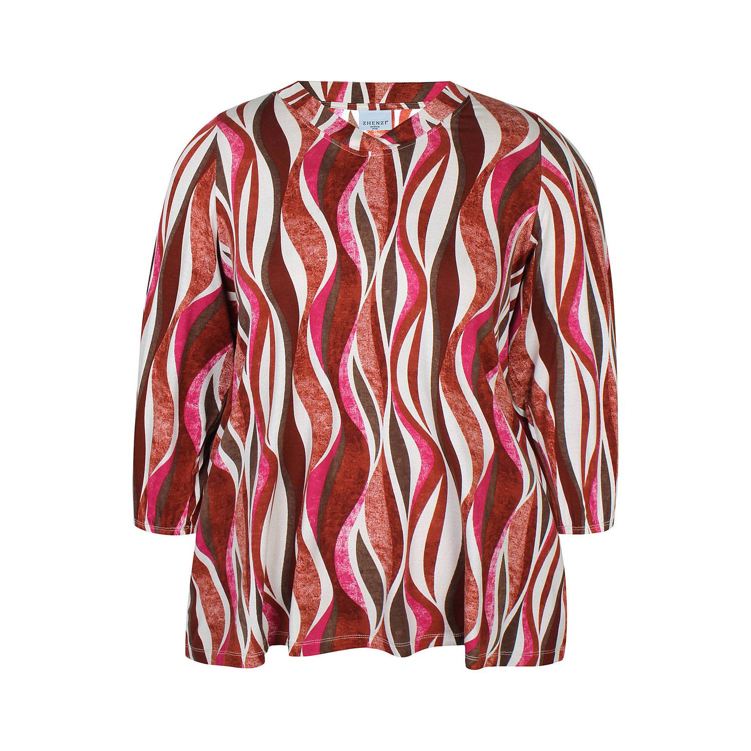 Zhenzi Plus Size top met print rood