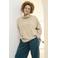 Zhenzi Plus Size geruite coltrui - beige