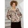Zhenzi Plus Size gebloemde jas - bruin