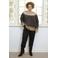 Zhenzi Plus Size gebreide trui met wol - grijs
