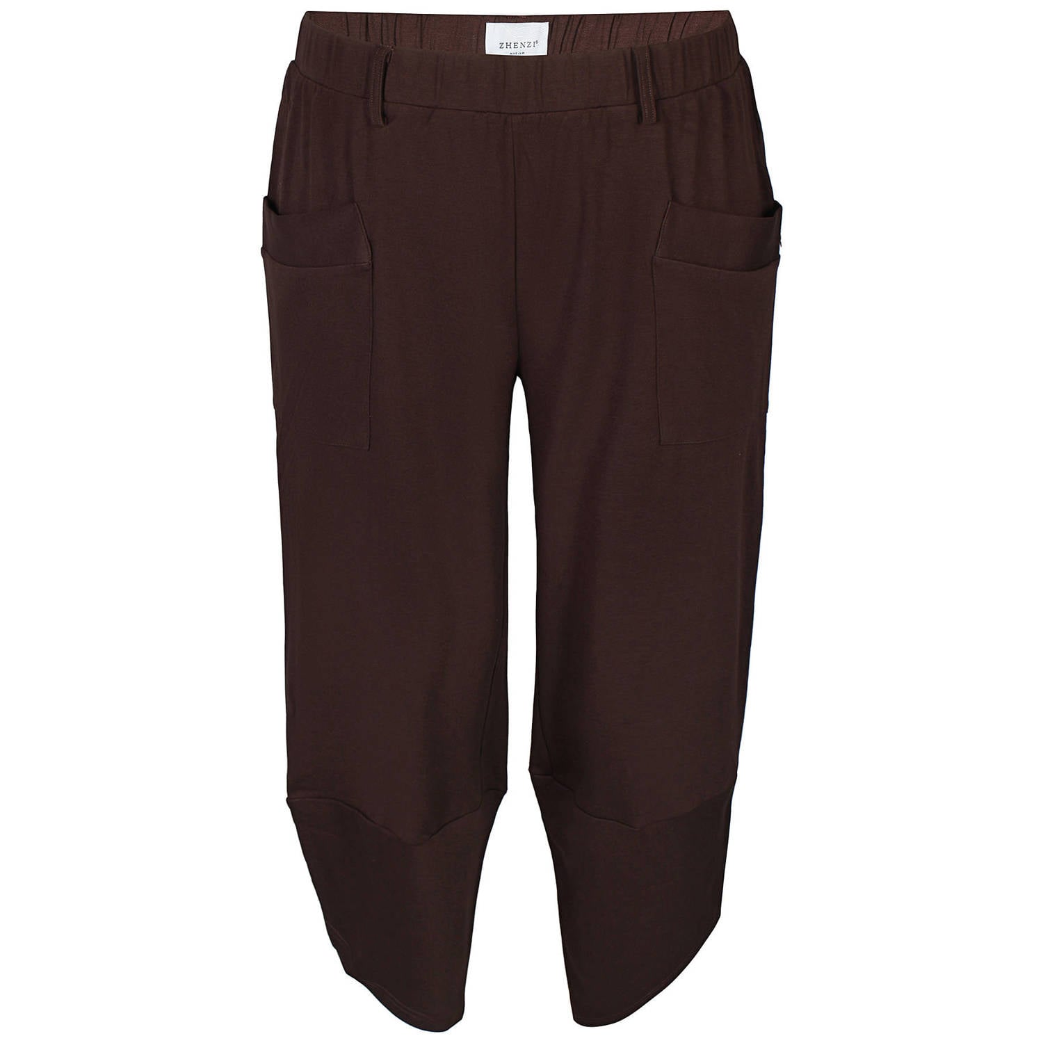 Zhenzi Plus Size barrel broek zwart