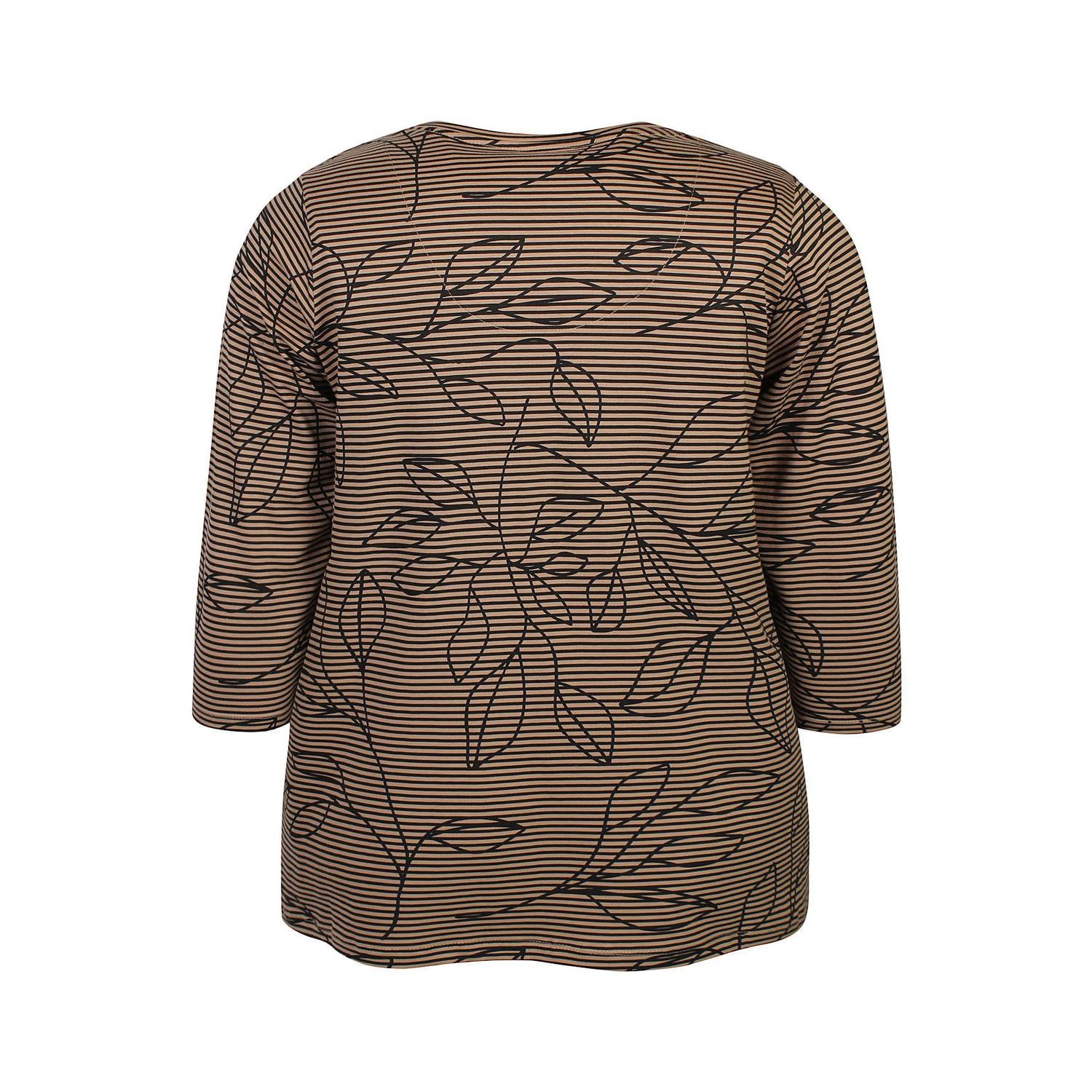 Zhenzi Plus Size gebloemde top bruin