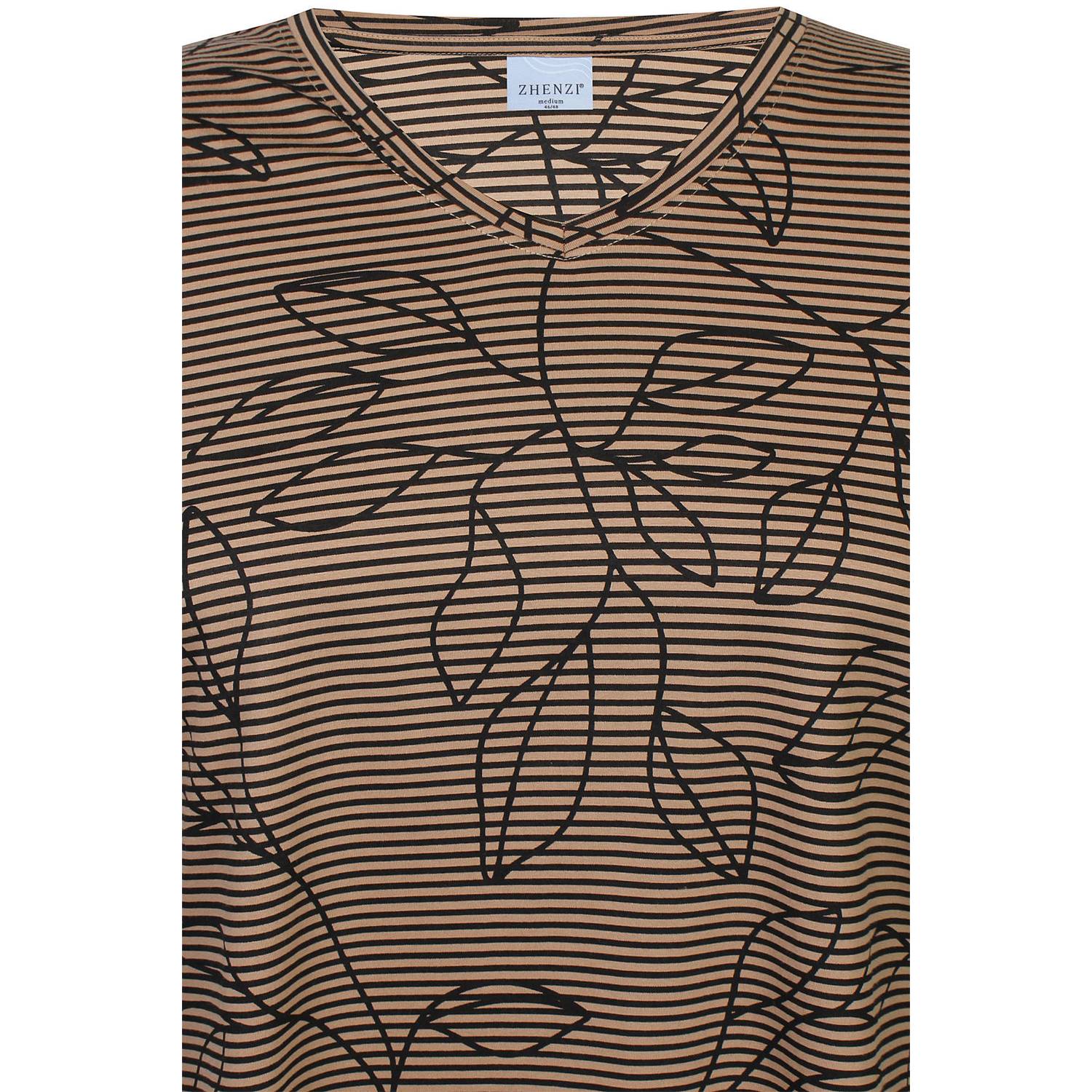 Zhenzi Plus Size gebloemde top bruin