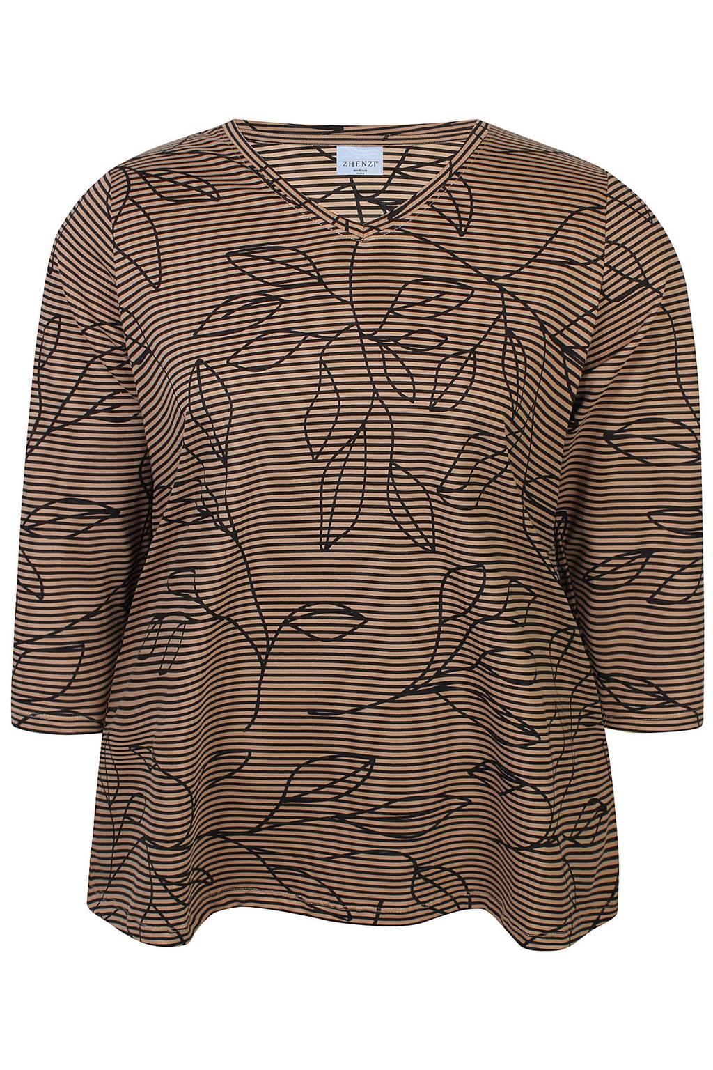 Zhenzi Plus Size gebloemde top - bruin