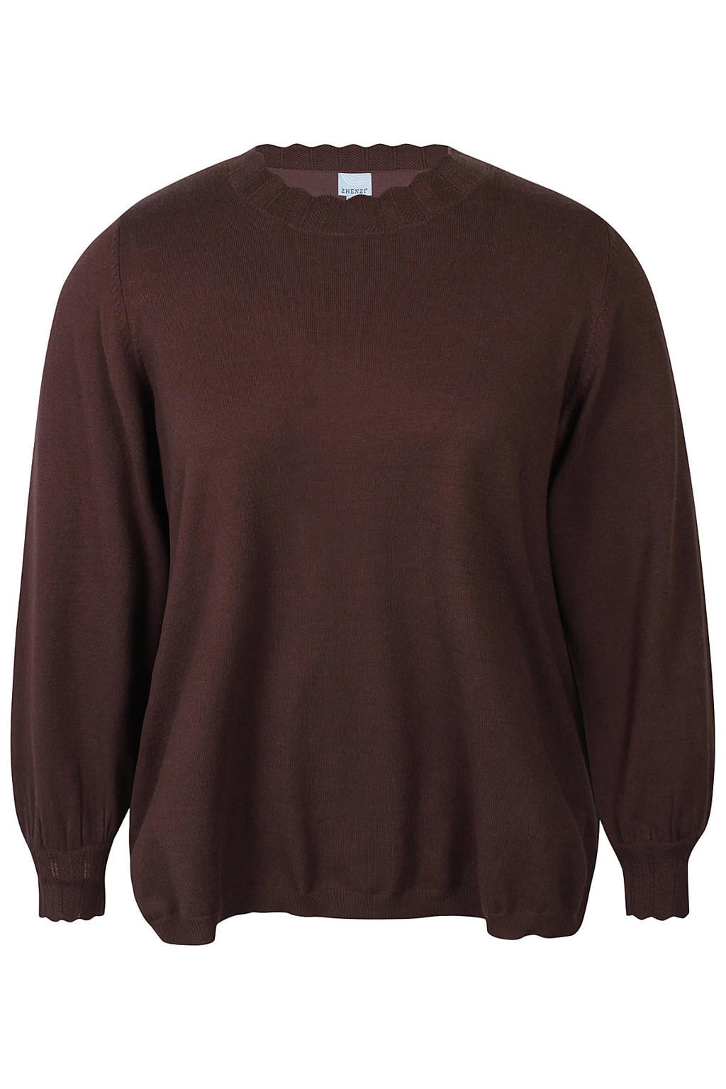 Zhenzi Plus Size pullover - bruin