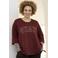 Zhenzi Plus Size sweater met tekst - donkerrood