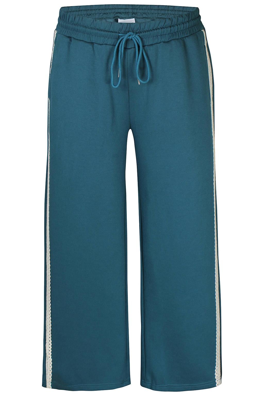 Zhenzi Plus Size straight leg broek - petrol