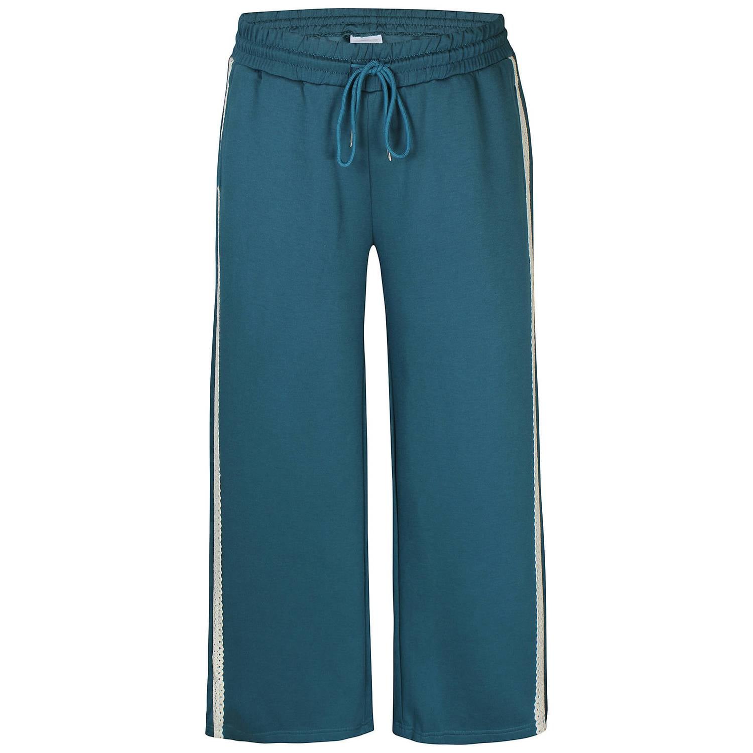 Zhenzi Plus Size straight leg broek petrol