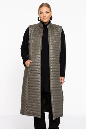 lange bodywarmer - groen