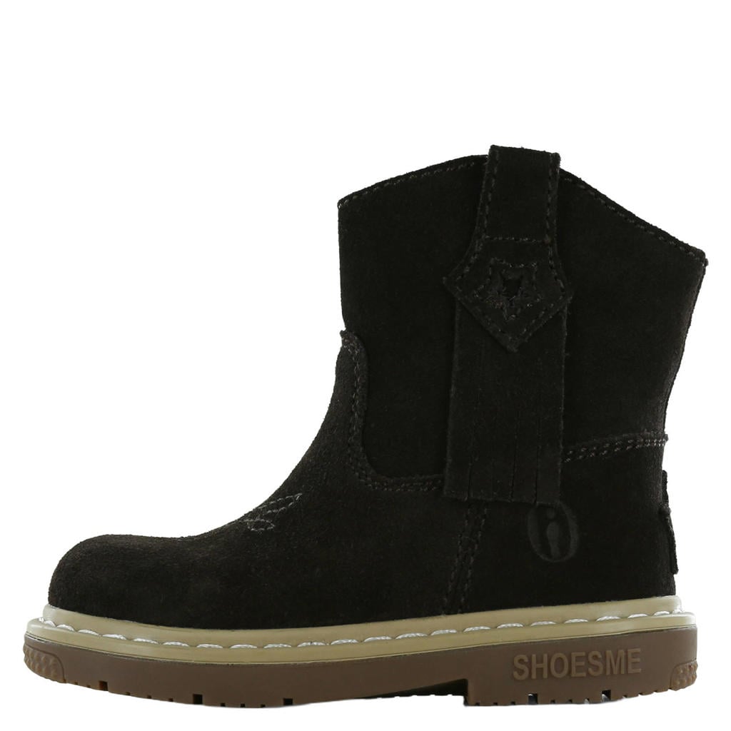 Donkerblauwe meisjes Shoesme suède enkelboots - met ritssluiting