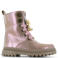 Shoesme suède enkelboots met profielzool - roze metallic